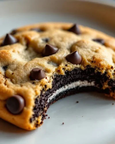 Jumbo Oreo  Stuffed Chocolate Chip Cookie